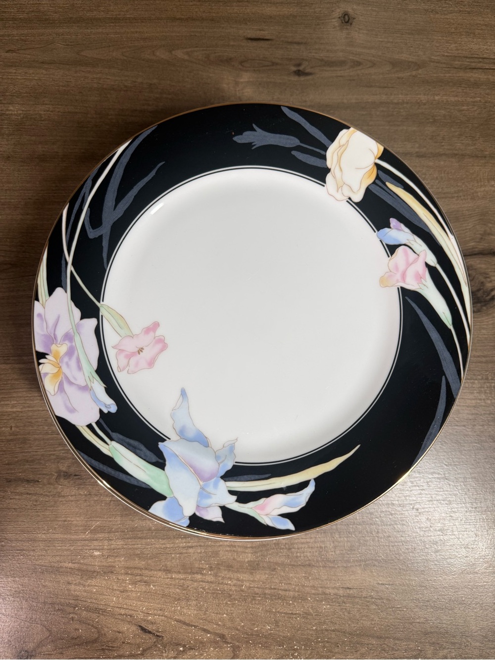 Mikasa Charisma Black L9050 Fine China Dinner Plates Set of 12